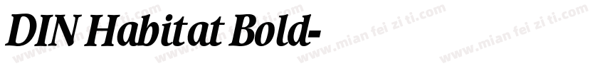 DIN Habitat Bold字体转换